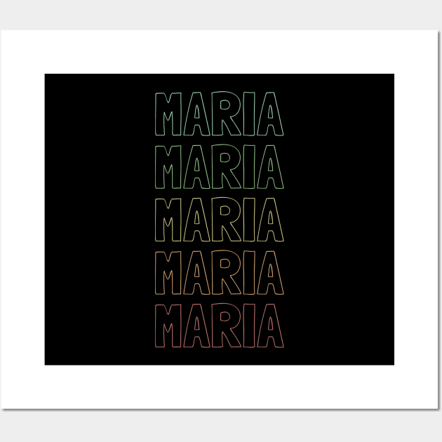 Maria Name Pattern Wall Art by Insert Name Here